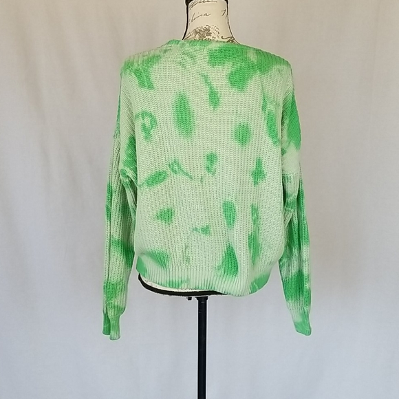 Wild Fable Tie Dye Green Knit Sweater, M - Picture 4 of 8